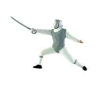FewNvWa Figura en Miniatura, Modelo de Adorno, Muñeco de Esgrima, Personaje de Escenario, Modelo de Entrenamiento Detallado de Resina, Adecuado para Aficionad, Adelante Gris