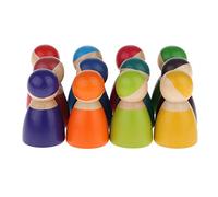 FewNvWa Figuras de Madera en Miniatura con Diseño de, Figura de Madera Pintada