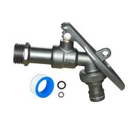 FewNvWa Grifo Exterior de Latón Tapón Manual con Bloqueo Llave Metálica para Jardín Conexión Universal Y Segura para Mangueras Adecuado para Jardín Piso Exter, Negro