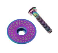 FewNvWa Headset M6 con Cubierta de Tornillo Kit de Manillar Aleación de Titanio Ligero Y Protección de Horquilla Adecuado para Ciclismo E, Multicolor-Vía Láctea