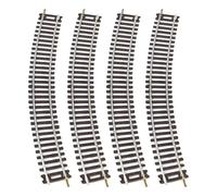 FewNvWa Juego de 4 Piezas de Vías de Tren en Miniatura a Escala HO para Maquetas de Ferrocarril, Accesorios para Bricolaje con Conectores Y Conductores, 23cmx3cm