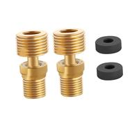 FewNvWa Juego de Adaptadores para Grifo de Ducha de 2 Piezas, Conectores Roscados de Latón, Montaje Ajustable de 360°, Juego de Conexión de Grifo para Ducha, Cubierta Negra, Individual