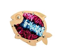 FewNvWa Juguetes Educativos con Accesorios para Tablero de Actividades: Manual de Aprendizaje, Desarrollo de La Motricidad Fina, Y Pensamiento Creativo, Pescado Rojo