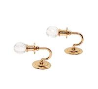 FewNvWa Lámpara Miniatura Casa de Muñecas Luz de Pared LED con Pantalla Plástica Soporte Metálico Y Base Magnética Interruptor Manual para Decoraciones en