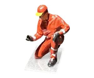 FewNvWa Maqueta de Gasolinera, Accesorios para Gasolineras en Miniatura, Diorama, Adorno de Resina, Diseñado para Coleccionistas Y Aficionados, Auxiliar de Gas en Cuclillas
