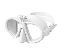 FewNvWa Máscara de Buceo, Gafas de Buceo, Cristal Templado de Silicona, Ligero, Soporte para Cámara Resistente a Los Arañazos, Apto para Hombres, Acuático, Sn, Blanco