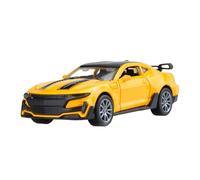 FewNvWa Modelo Coche Juguete Miniatura 1 36 Vehículo con Retroceso Automóvil Coleccionable Decorativo Cuatro Puertas Interfás Funcionales Material de Aleación, Amarillo