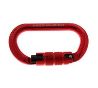 FewNvWa Mosquetón de Escalada Ovalado para Exteriores con Diseño de Cierre Automático Capacidad de 25KN Y Estructura de Aluminio Adecuado para, Rojo