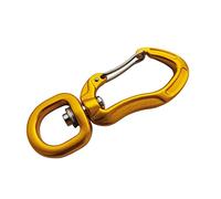 FewNvWa Mosquetón Giratorio Clip de Aluminio Anti Torsión Bloqueo Seguro Fuerte 360 Grados para Perros Llavero Mochila Botellas Herramientas Indicado, Dorado