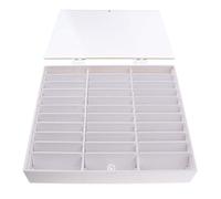 FewNvWa Nail Art Display Estuche Organizador de Uñas Falsas Caja Acrílica Transparente con Compartimientos para Decoraciones Adecuado para Salones y Hogar