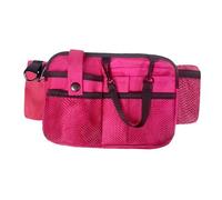 FewNvWa Organizador Enfermera Riñonera Cinturón Apron Hip Bag Bolsillo Almacenaje Hecho en Poliéster Resistente Adecuado para Mujeres Hospitales Ce, Rosa roja