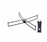 FewNvWa Outdoor Support Pole Soporte Metálico Plegable Tipo Base Brazo Tubular Reforzado y Bloque Central Combinación Hierro y Acero Inoxidable Adecuado para, Negro