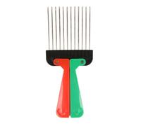 FewNvWa Peine de Dientes Anchos para Cabello Peine de Corte de Pelo Cepillo de Peluquería Peine Antiestático con Material de Acero Inoxidable Y Mango