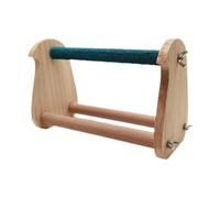FewNvWa Percha de Madera para Loros de Mesa, Resistente Al Desgaste, Portátil, de Fácil Instalación, Suministros para Pájaros, Percha para Pollos para Agaporn, Madera Y Verde