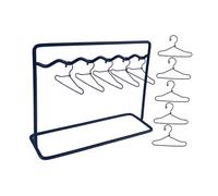 FewNvWa Perchero para Muñecas con Organizador de Vestuario Accesorios de Armario Estante para Ropa y Ganchos Decoración del Hogar Adecuado para Niñas, 10 Perchas
