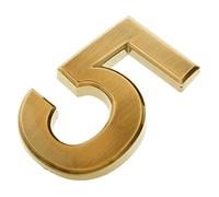 FewNvWa Placa de Número de Puerta Señal Plástica Numérica Placa Autoadhesiva Dígito para Puertas Diseño Fácil de Leer en Cualquier Entorno Adecuada para, Número 5, Individual