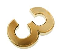 FewNvWa Placa de Número de Puerta Señal Plástica Numérica Placa Autoadhesiva Dígito para Puertas Diseño Fácil de Leer en Cualquier Entorno Adecuada para, Numero 3, Individual