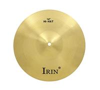 FewNvWa Platillo de Batería Aleación Latón Compatible con Batería Platillo Crash Platillo Ride Platillo Hi-hat Resistente a Impactos Adecuado para Músicos, Dorado, 14 pulgadas
