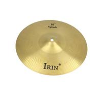 FewNvWa Platillo de Batería Aleación Latón Compatible con Batería Platillo Crash Platillo Ride Platillo Hi-hat Resistente a Impactos Adecuado para Músicos, Dorado, 10 pulgadas