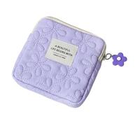FewNvWa Portabolsa para Tampones Estuche Compacto para Compresas Mini Bolso Multiusos con Cremallera Diseño Ligero Poliéster Adecuado para Mujeres Escuela Via, PÚrpura