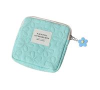 FewNvWa Portabolsa para Tampones Estuche Compacto para Compresas Mini Bolso Multiusos con Cremallera Diseño Ligero Poliéster Adecuado para Mujeres Escuela Via, Azul