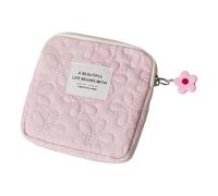 FewNvWa Portabolsa para Tampones Estuche Compacto para Compresas Mini Bolso Multiusos con Cremallera Diseño Ligero Poliéster Adecuado para Mujeres Escuela Via, Rosa