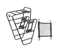 FewNvWa Portaequipajes Delantero para Bicicleta, Portaequipajes de Alta Resistencia para Bicicleta de Carretera, para Bicicleta, con Bolsa de Red