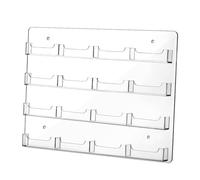 FewNvWa Portatarjetas de Visita Organizador de Pared Soporte de Marketing Exhibidor de de Acrílico con Diseño Funcional Adecuado para Material Pro, 16 Bolsillos