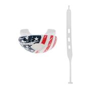 FewNvWa Protector Bucal para Baloncesto, Protector de Encías, Protector Y Labial, Protector Deportivo de Alimenticio con Canal de Respiración, Ad, Bandera de EE.UU