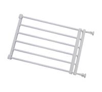FewNvWa Puerta Expandible para Mascotas Compacta con Cerca Retráctil Barrera de Presión para Perros Pequeños Protector de Escaleras Y Funcionamiento Silencios, 56 a 100 cm x 36 cm Blanco