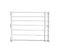 FewNvWa Puerta Expandible para Mascotas Compacta con Cerca Retráctil Barrera de Presión para Perros Pequeños Protector de Escaleras Y Funcionamiento Silencios, 56 a 100 cm x 42 cm Blanco