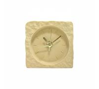 FewNvWa Reloj de Oficina Mesa Reloj Moderno Reloj Minimalista Reloj Rectangular en Resina Ideal para Escritorios de Noche y Entornos Laborales, Amarillo