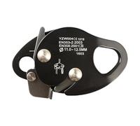 FewNvWa Rope Grab Ajustador de Dispositivo de Detención de Caídas Bloqueador de Cuerda Polea con Aluminio Adecuado para Actividades de Tra, Negro