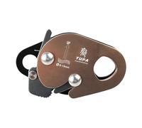 FewNvWa Rope Grab Ajustador para Escalada Dispositivo Anticaídas Regulador de Cuerda Bloqueador de en Aluminio para Montañismo Escalada, Negro Plateado