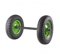 FewNvWa Rueda Reforzada Conjunto de Eje de Acero, 16 Pulgadas Inflable Engrosado 2 Ruedas + Eje Sólido De 80 Cm