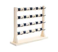 FewNvWa Soporte de Madera para Pendientes con Ganchos Y Compartimento para Guardar Pulseras.