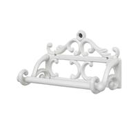 FewNvWa Soporte de Papel Higiénico de Hierro Vintage para Montaje en Pared, Dispensador de, Adorno Retro, Instalación Práctica, Adecuado para Baño, Coc, Blanco