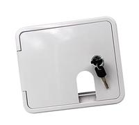 FewNvWa Tapa Cuadrada para Escotilla de Cable de Alimentación Eléctrica de Autocaravana con Y Llaves.