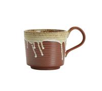 FewNvWa Taza de Café Cerámica Estilo Japonés Retro Taza Espresso con Asa Manual Taza de Té Material Cerámico Adecuada para Disfrutar Desayunos en Oficina, estilo un, tal como se describe