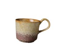 FewNvWa Taza de Café Cerámica Estilo Japonés Retro Taza Espresso con Asa Manual Taza de Té Material Cerámico Adecuada para Disfrutar Desayunos en Oficina, estilo D, tal como se describe