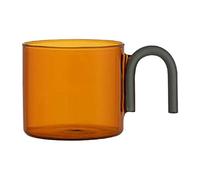 FewNvWa Taza de Café con Asa de Vidrio Hecho a Mano para Té Latte Cappuccino Leche Uso Diario Fácil de Limpiar Adecuada para Mujeres Parejas Novia Regalos, NARANJA, tal como se describe