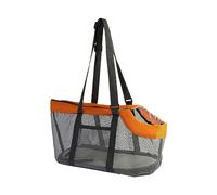 FewNvWa Transportadora para Mascotas Bolsa de Transporte para Perro Gato Cierre Asa Ajustable Malla Segura Recomendada para Salidas Al Parque Bici Y, Naranja Gris