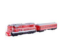 FewNvWa Tren Juguete Modelo Ferroviario de Aleación Y PP con Carrocería Desmontable Y Efectos Adecuado para Niños Decoración Colección Regalo Educativ, Rojo