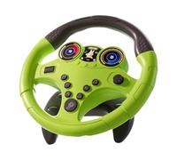 FewNvWa Volante de Juguete Musical Infantil con Rueda Giratoria para Simulación de Manejo Infantil Juguete Educativo Apropiado para Aprendizaje Y Juego, Gran Base Verde