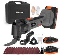Fexrror Multiherramienta Oscilante 20V, Herramienta Multifunción a Batería de 6 Velocidades, 8000-19000 RPM, Con Batería y Cargador, 24 Accesorios, Herramientas Oscilantes Para Serrar, Cortar, Lijar