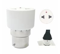 FExYinz douille voleuse b22 para Bombillas Convierte Portalámparas en Enchufe EU, Blanco, CE/RoHS, 250V 2A, Resistente 2 piezas