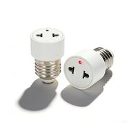 FExYinz YinzPlus Adaptador de enchufe de bombilla E27, casquillo con enchufe, convierte portalámparas en toma de corriente, 250V 2A, blanco 2 piezas
