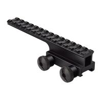 Feyachi Soporte elevador, adaptador táctico de alto perfil Picatinny Weaver Rail de montaje superior plano y elevador para telescopios y óptica, 1 pulgada de alto x 5.7 pulgadas de largo, 14 ranuras