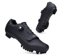 Feyenold Zapatillas de MTB Hombre y Mujer - Zapatillas de Ciclismo/Mountain Bike Compatibles con Calas SPD,Negro EU 45