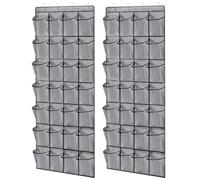 feyiubmen 2 unidades Scarpiera a sospensione da porta - Almacenamiento de zapatos con 28 bolsillos, organizador colgante multifuncional para dormitorio, sala de estar, baño